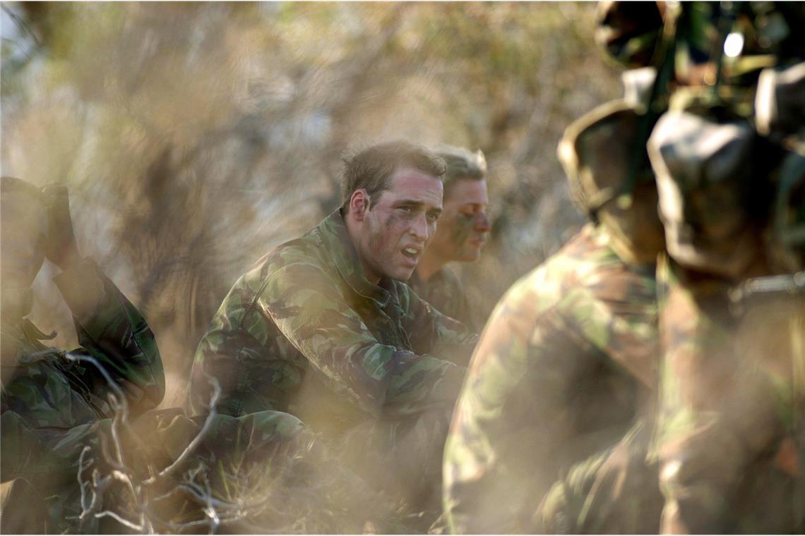 Prinz William, etwa 2006, während einer Militärübung.
