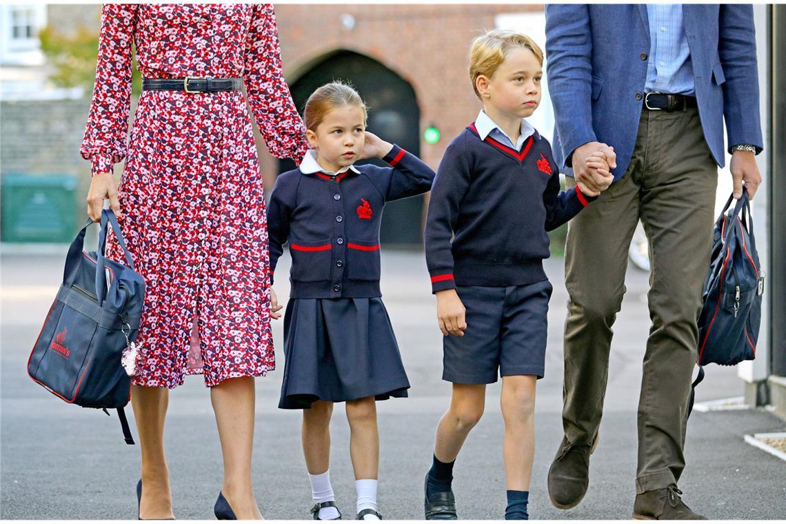 Prinzessin Charlotte auf dem Weg zu ihrem ersten Schultag auf der Thomas’s Battersea Schule.