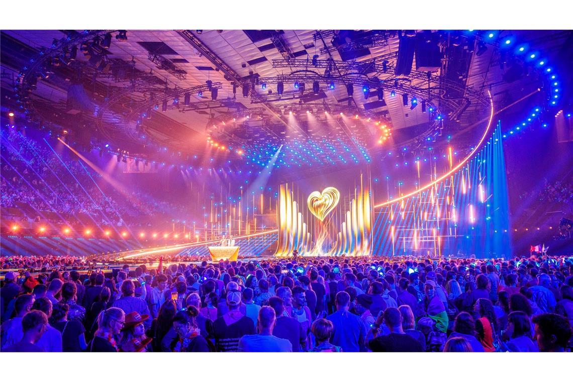 Proben für das Finale des 70. Eurovision Song Contest (ESC) in der Stadthalle Wien.