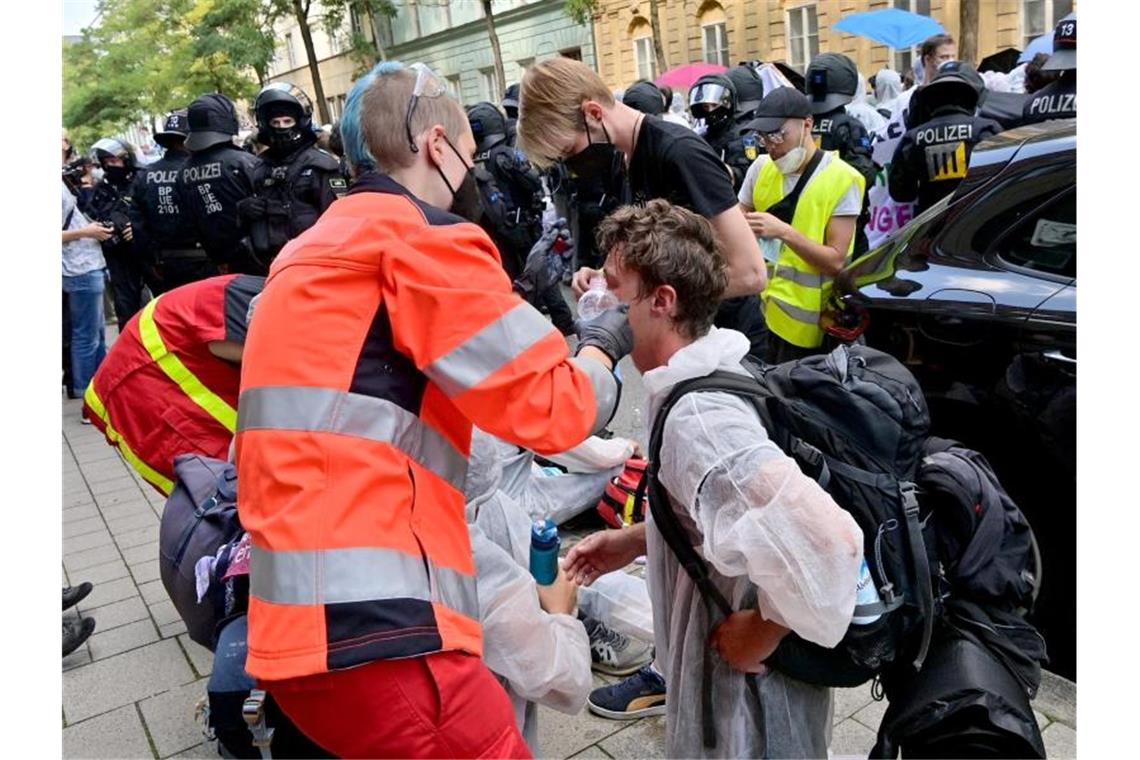 Proteste gegen IAA: Zusammenstöße und Pfefferspray