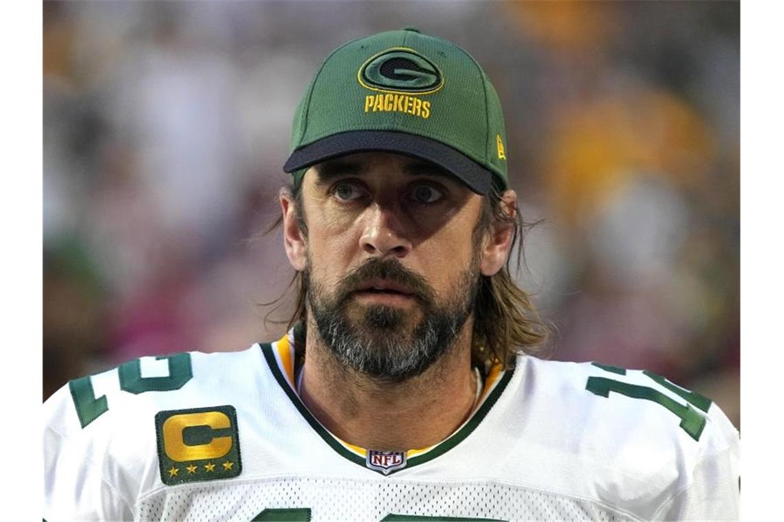 Quarterback Aaron Rodgers von den Green Bay Packers während des NFL-Spiels gegen die Arizona Cardinals. Foto: Rick Scuteri/AP/dpa