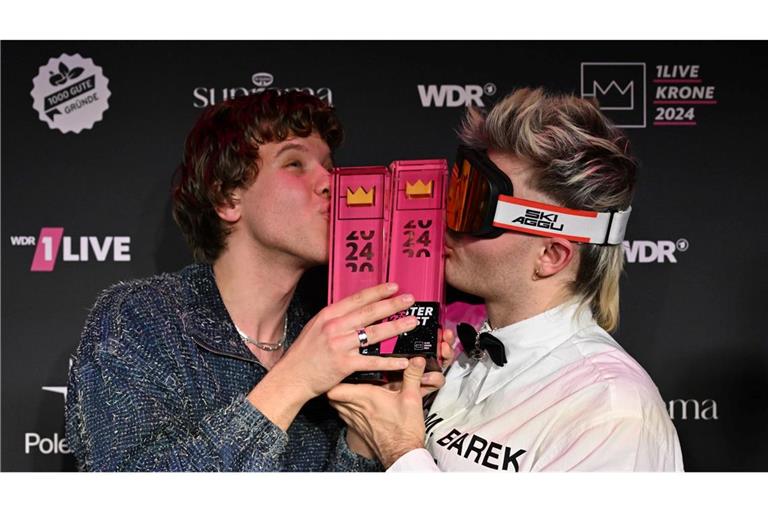 Räumten schon 2024 ab und können wieder auf eine Krone hoffen: die Musiker Zartmann und Ski Aggu.