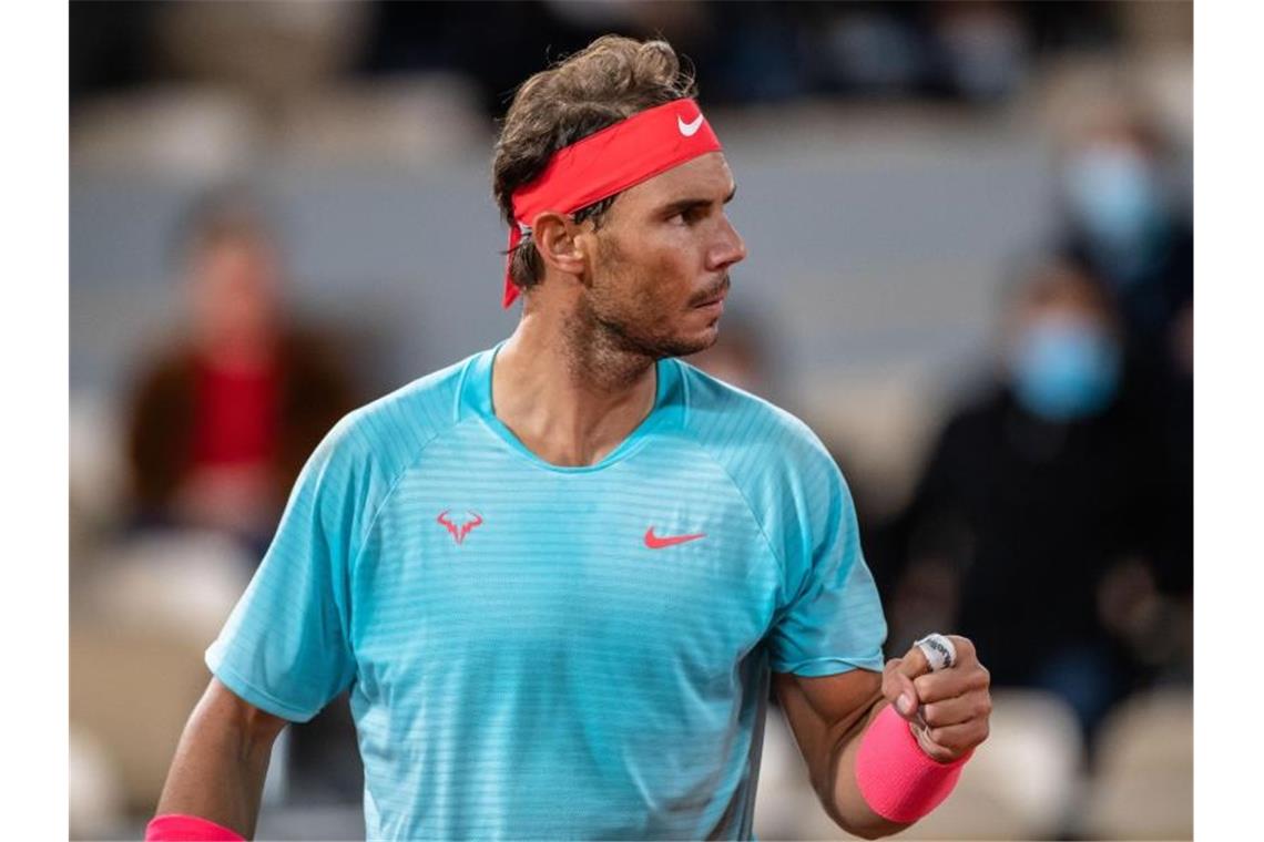 Rafael Nadal erreichte zum 13. Mal das Finale im Stade Roland Garros. Foto: Aurelien Morissard/XinHua/dpa