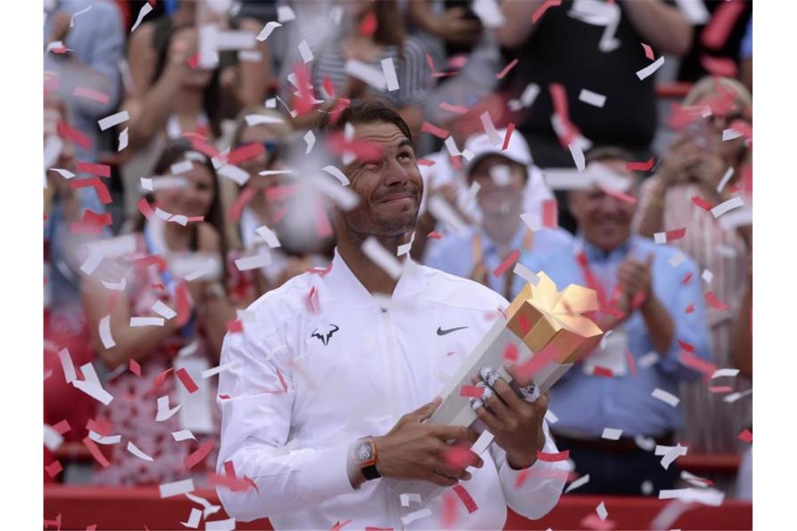 Nadal verteidigt Titel beim Masters in Kanada Rafael Nadal gewann bereits zum fünften Mal in Kanada. Foto: Paul Chiasson/The Canadian Press/AP
