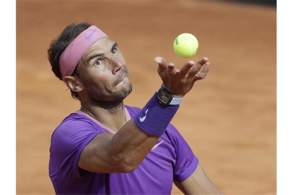 Rafael Nadal gewann sein Halbfinale gegen Reilly Opelka in zwei Sätzen. Foto: Gregorio Borgia/AP/dpa