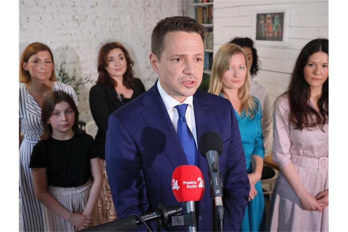Polen: Warschaus Bürgermeister lässt Präsident Duda zittern Rafal Trzaskowski ist Bürgermeister von Warschau und Präsidentschaftskandidat von Polens größtem Oppositionsbündnis. Foto: Pawel Supernak/PAP/dpa