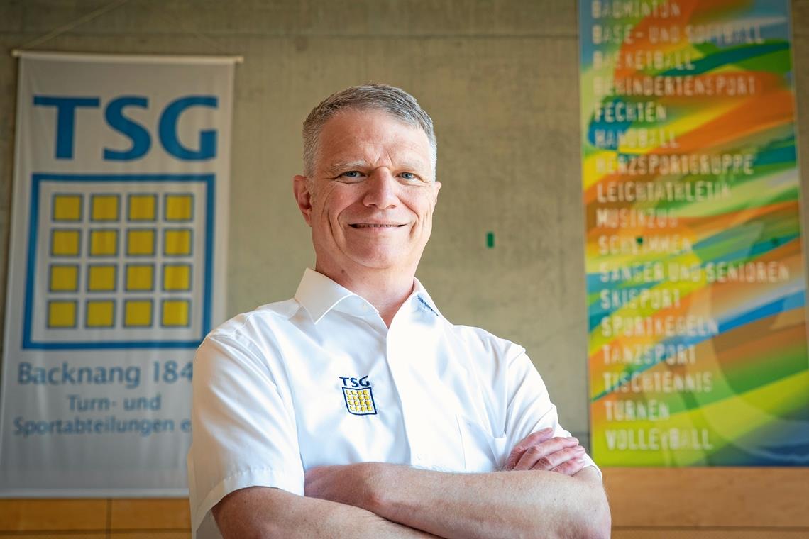 Rainer Mögle steht seit 2016 an der Spitze von Backnangs größtem Sportverein. Die TSG 1846 hat mittlerweile noch 14 Abteilungen. Foto: A. Becher