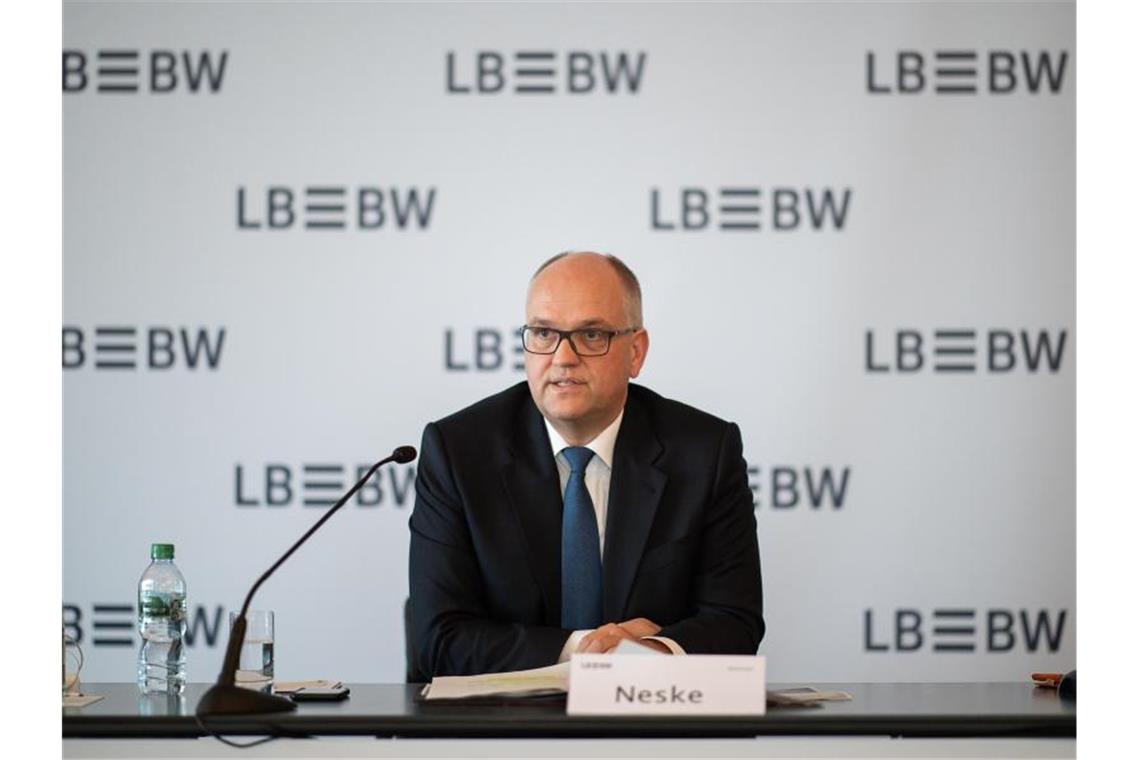 Rainer Neske, Vorstandsvorsitzender der Landesbank Baden-Württemberg (LBBW), auf einer Pressekonferenz. Foto: Sebastian Gollnow/dpa/Archivbild