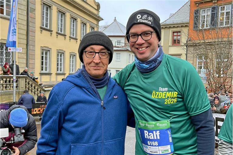 Ralf Nentwich (rechts) will das Direktmandat für die Grünen verteidigen. Cem Özdemir unterstützt ihn im Wahlkampf. Foto: privat