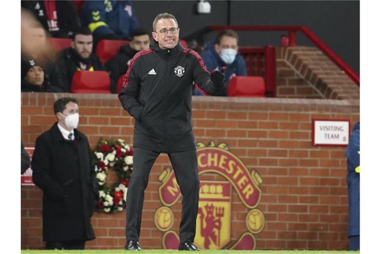 Ralf Rangnick ist mit Manchester United im FA Cup gescheitert. Foto: Jon Super/AP/dpa
