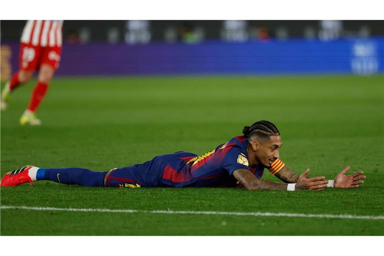 Raphinha und der FC Barcelona sind im Pokal an Atlético Madrid gescheitert.