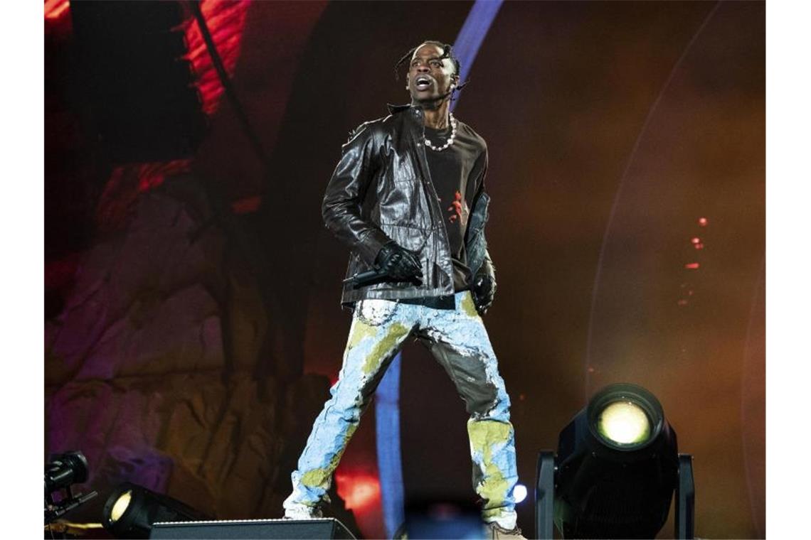 Rapper Travis Scott beim Astroworld Music Festival in Houston. Foto: Amy Harris/Invision/AP/dpa