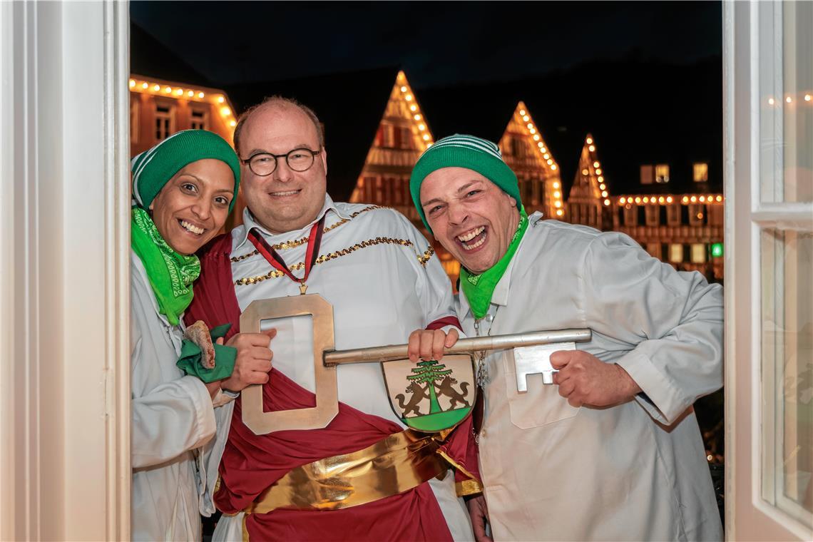 Rathaussturm 2026 in Murrhardt mit Narrentaufe und Narrenbaum stellen. Die Narre...