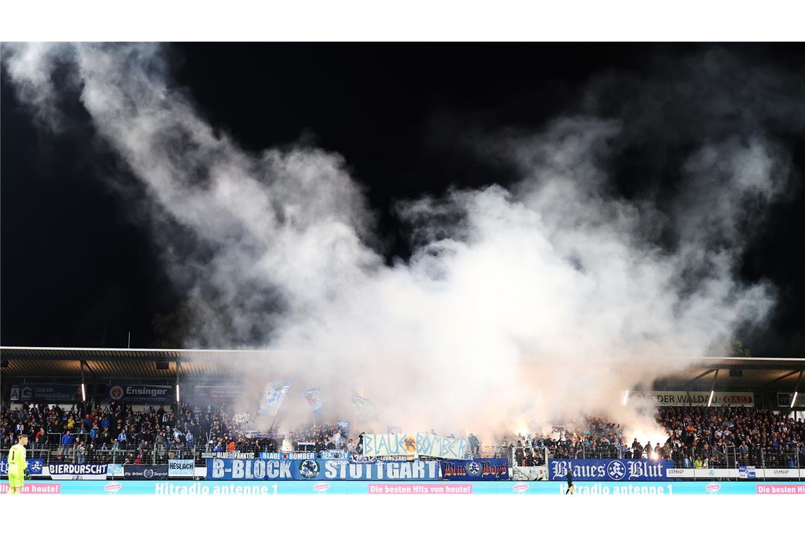 Rauchschwaden aus dem B-Block.