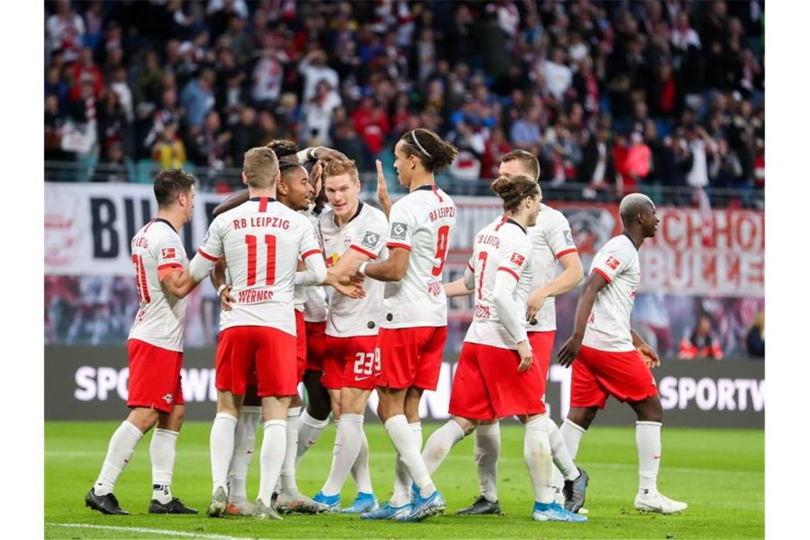 RB Leipzig feierte auch gegen Mainz einen Kantersieg. Foto: Jan Woitas/dpa-Zentralbild/dpa
