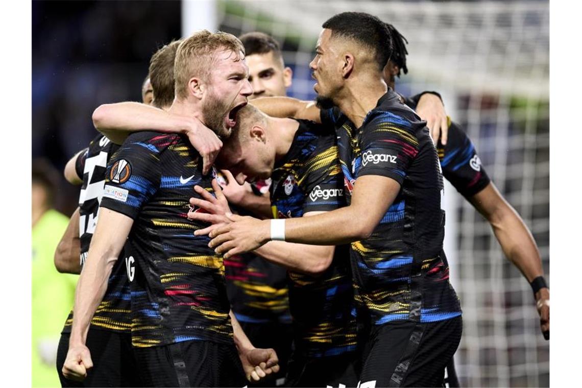 Europa League: Brisantes Los für RB Leipzig RB Leipzig trifft im Achtelfinale der Europa League auf Spartak Moskau. Foto: Stringer/dpa