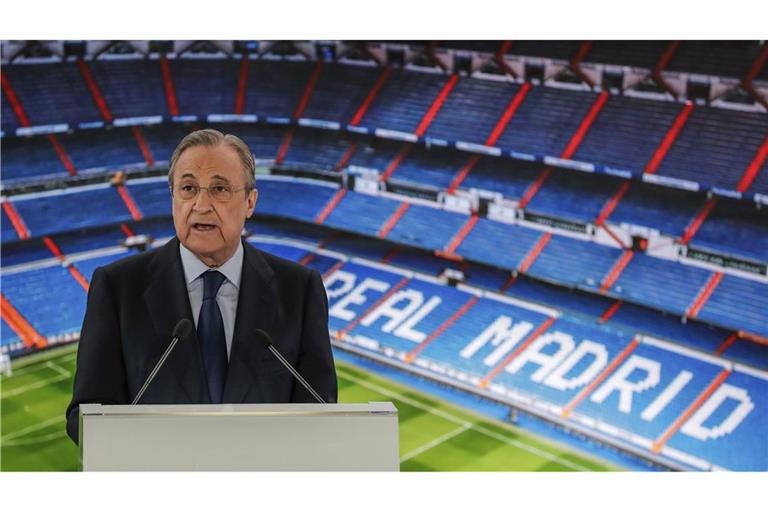 Real-Präsident Florentino Pérez spricht immer wieder über die Super League (Archivbild).