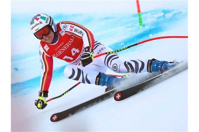 Rebensburg hofft auf den vierten Podestplatz ihrer Karriere in Garmisch. Foto: Karl-Josef Hildenbrand/dpa