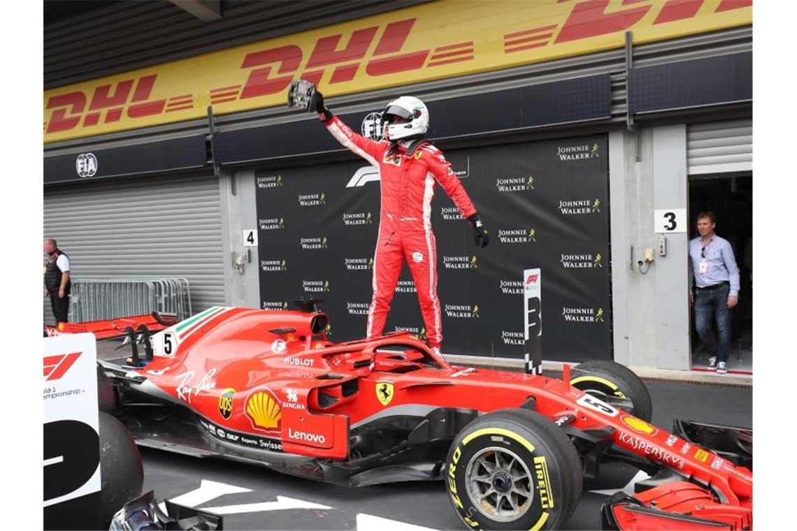 Rechnet sich für das Rennen in Belgien Chancen aus: Sebastian Vettel - Sieger in Spa 2018. Foto: Bruno Fahy/BELGA