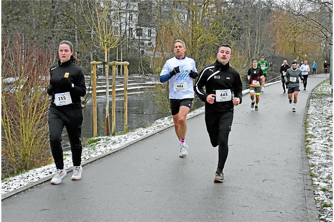 Redaktionsleiter der BKZ Kornelius Fritz (Mitte) beim 10 km-Lauf an der Bleichwi...