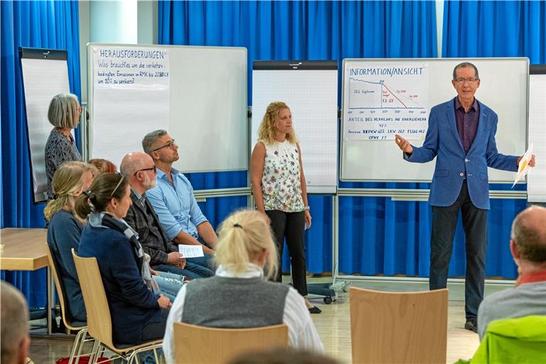 Referent Bertram Ribbeck vom Klimaentscheid möchte mehr Bürger für das Thema Verkehrswende begeistern. Foto: Alexander Becher