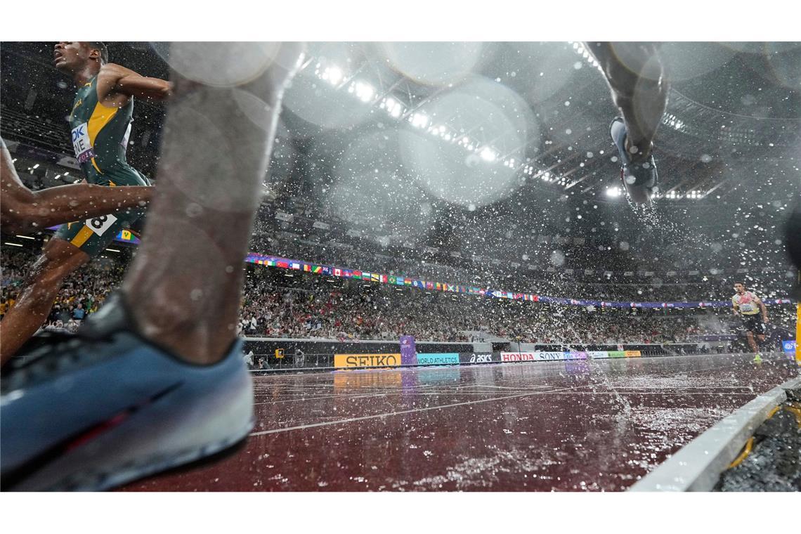 Regen bei Leichtathletik-WM