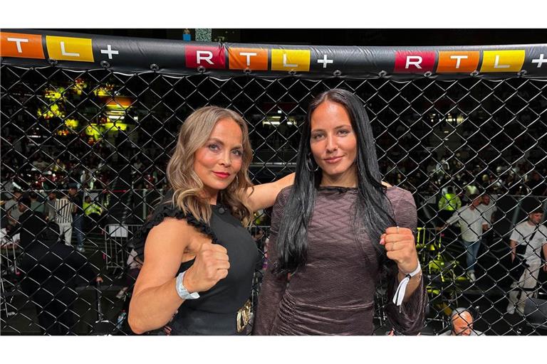 Regina Halmich (links) ist eine der größten Frauen im Kampfsport, Alina Dalaslan (rechts) will es noch werden.