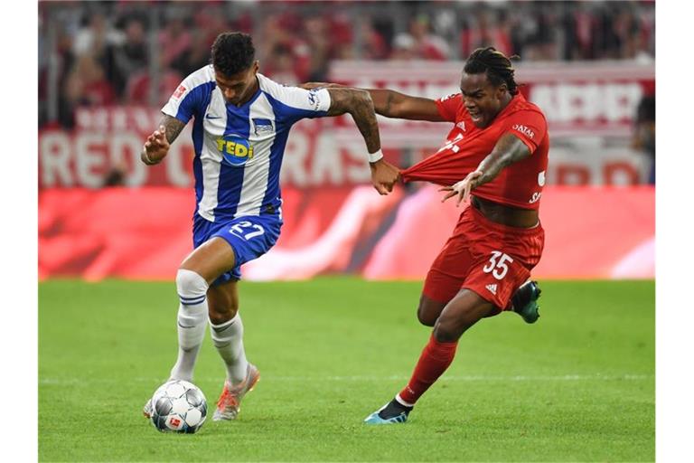 Renato Sanches (r) wurde gegen Hertha nur eingewechselt. Foto: Sven Hoppe