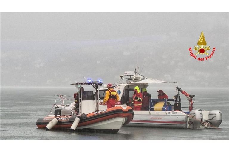 Rettungsaktion am Comer See: Die Einsatzkräfte haben die Leiche des vermissten Vaters aus Baden-Württemberg gefunden.
