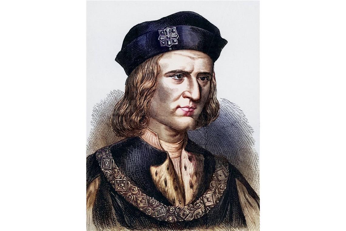 Richard III. (1452-85), König von England ab 1483, letzter Yorker König von England. Er verlor die englische Krone an Henry Tudor (Henry VII.) in der Schlacht von Bosworh Field am 22. August 1485, der Schlacht, die die Rosenkriege beendete,