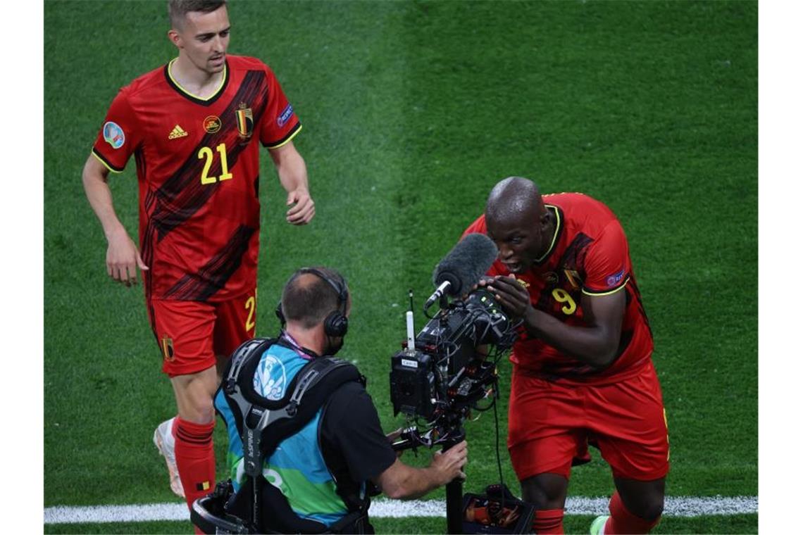 Ausnahmelage: Lukakus Abend der großen Botschaften Richtete emotionale Worte an seinen Inter-Teamkollegen Christian Eriksen: Belgiens Romelu Lukaku. Foto: Maksim Konstantinov/SOPA Images via ZUMA Wire/dpa