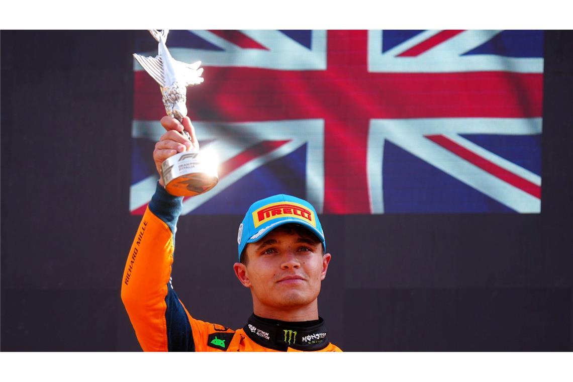McLaren in der Fairplay-Zange: Nutznießer Verstappen? Richtig glücklich sieht Lando Norris nach Platz zwei in Monza nicht aus.