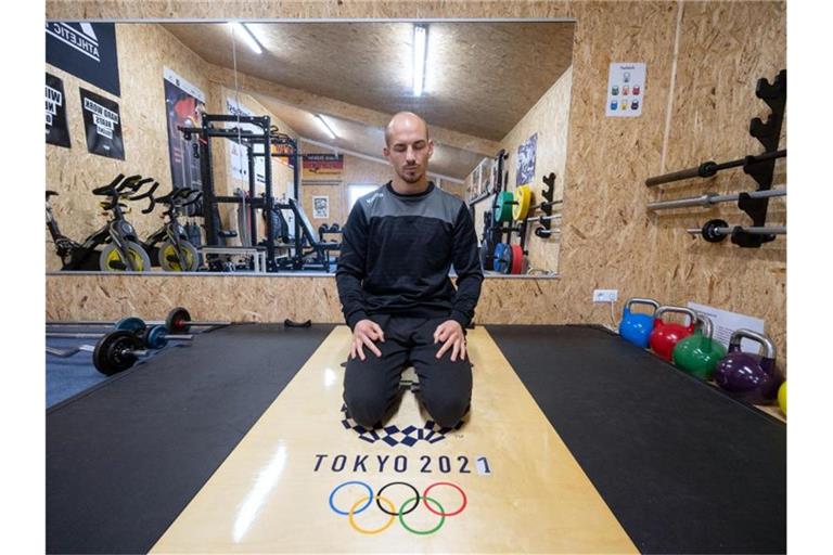 Ringer Frank Stäbler bereitet sich nach seiner Covid-19-Erkrankung unter anderem mit einer Atemtherapie auf die Tokio-Spiele vor. Foto: Marijan Murat/dpa