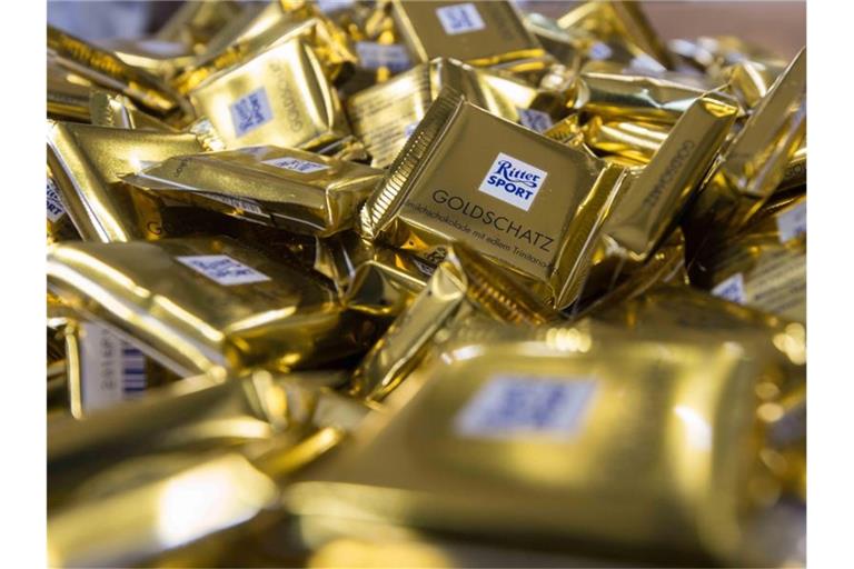 Ritter Sport Mini Tafeln. Foto: picture alliance / dpa