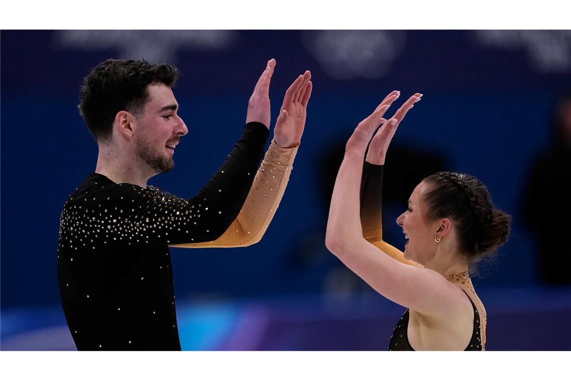 Robert Kunkel und Annika Hocke waren zufrieden mit ihrer Leistung, aber nicht mit der Bewertung der Preisrichter.