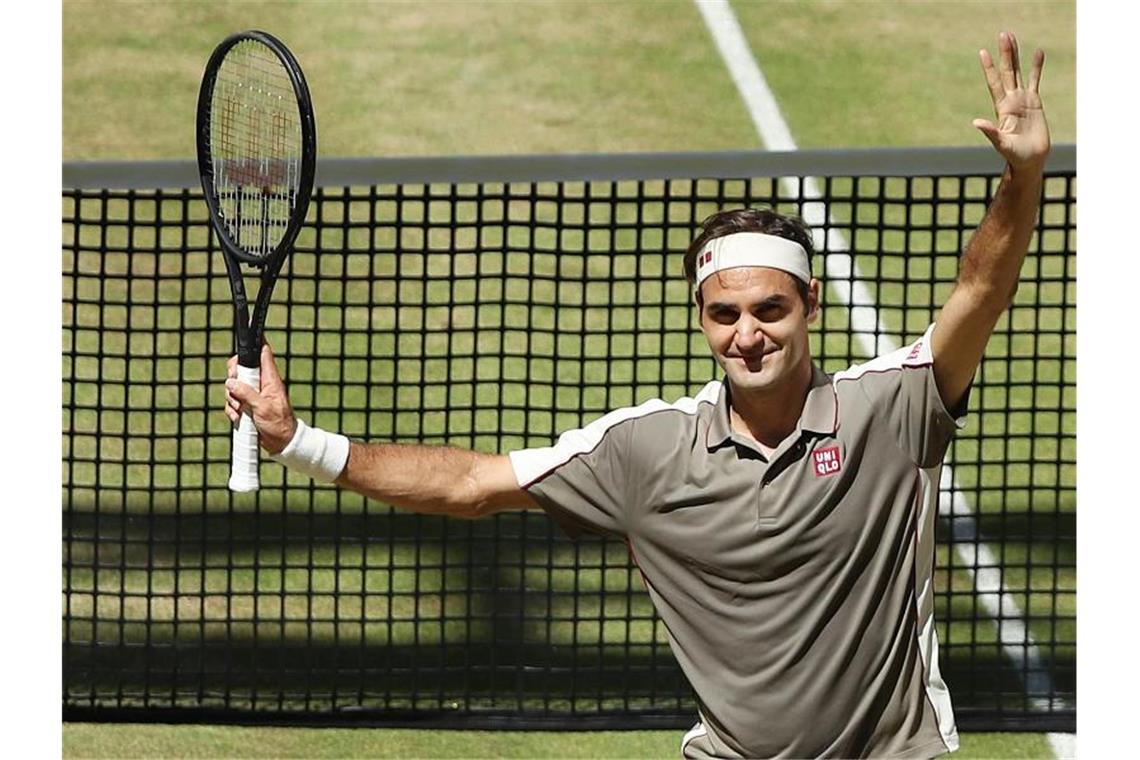 Tennisstar Roger Federer feiert 10. Titel in Halle