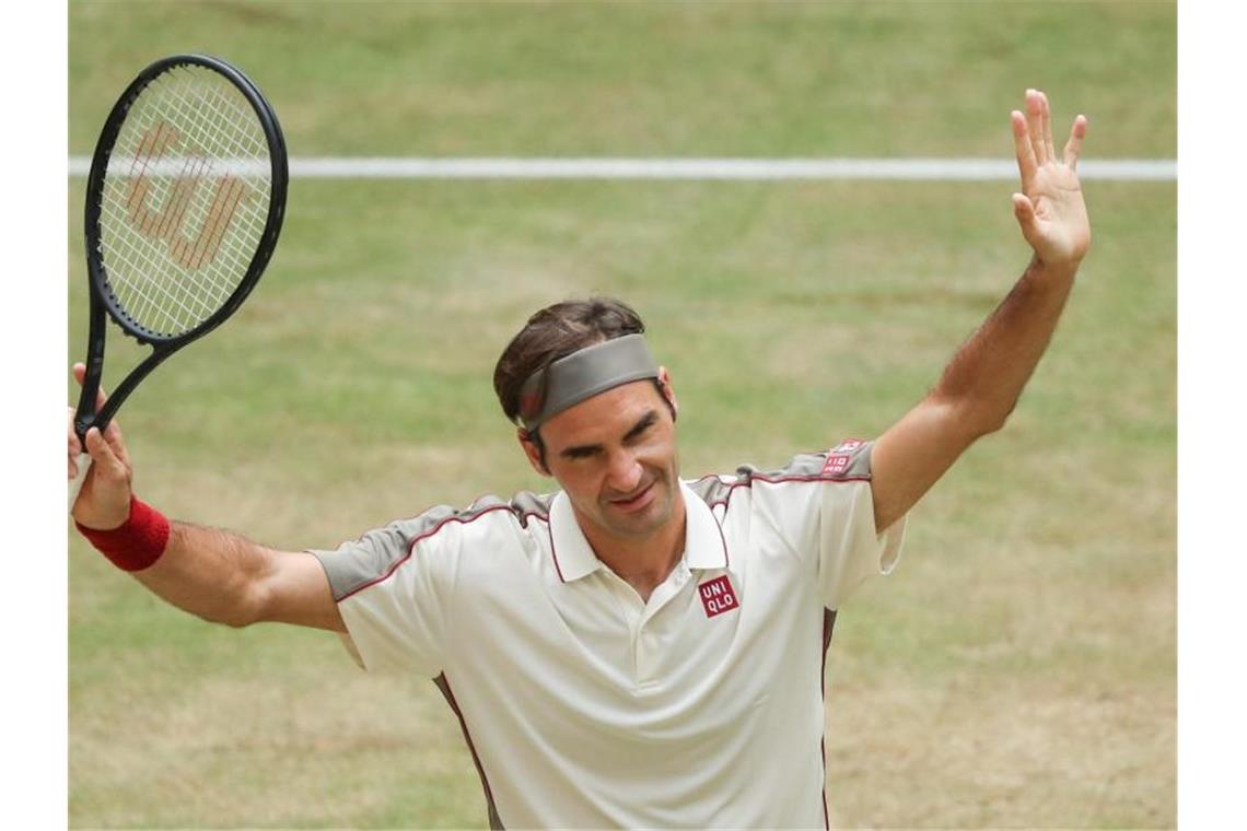 Roger Federer hat beim Rasenturnier in Halle das Endspiel erreicht. Foto: Friso Gentsch