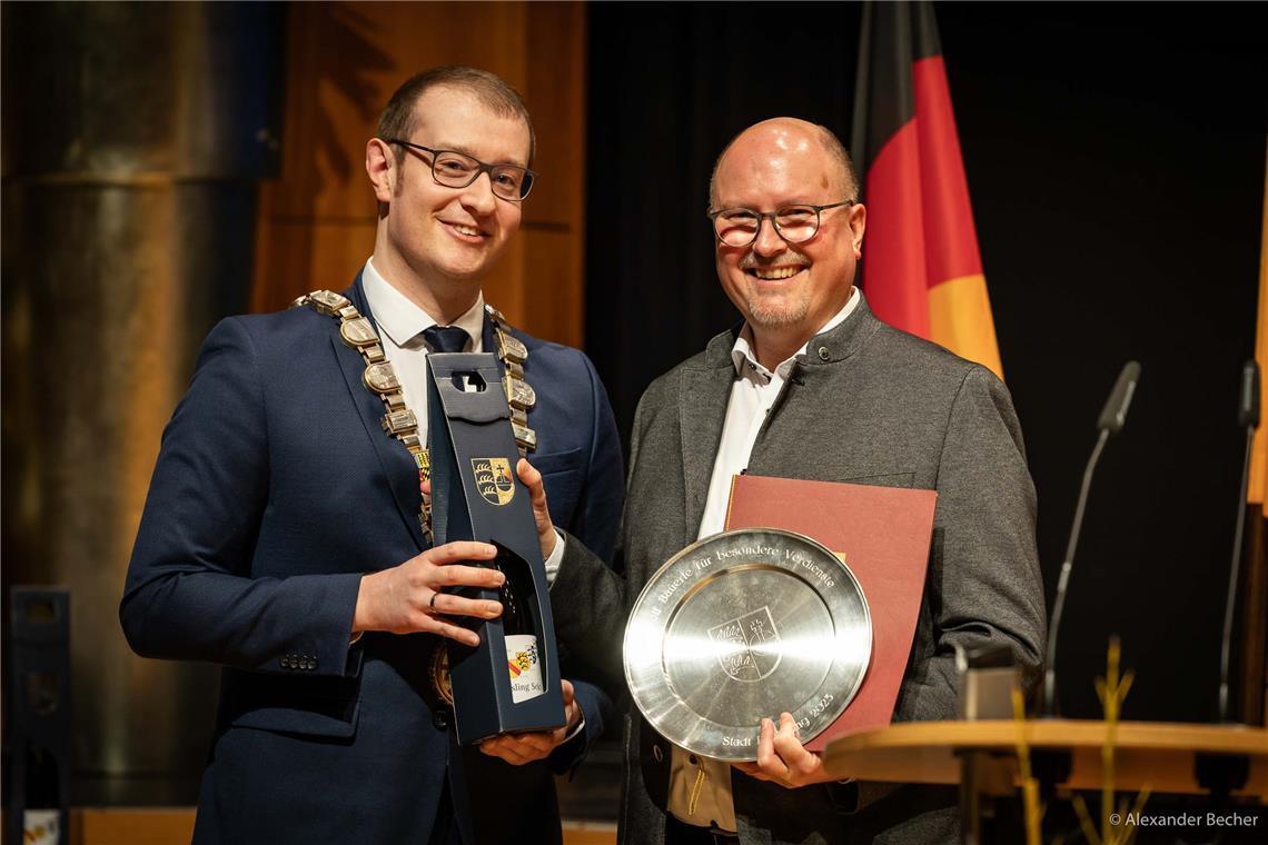 Rolf Bäuerle beim Neujahrsempfang der Stadt Backnang im Backnanger Bürgerhaus