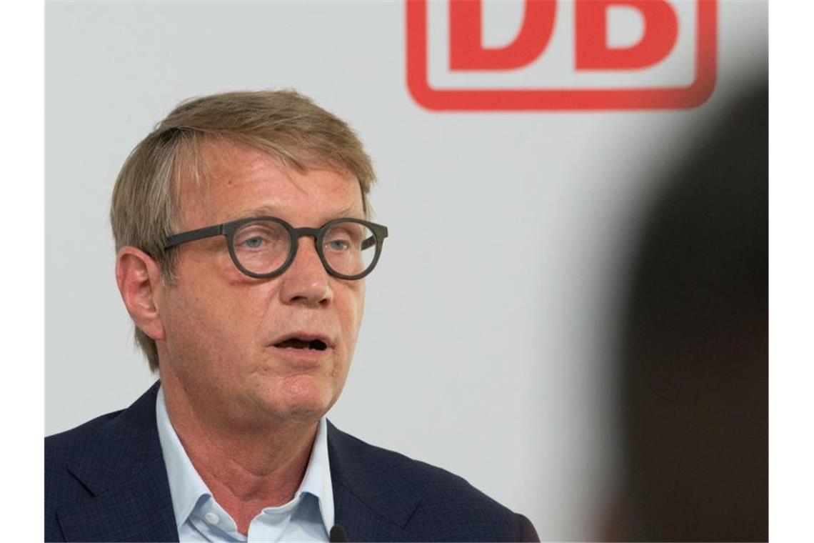 Bahn baut Rekord-Eisenbahnbrücke im Filstal fertig Ronald Pofalla, Infrastrukturvorstand der Deutschen Bahn. Foto: Boris Roessler/dpa