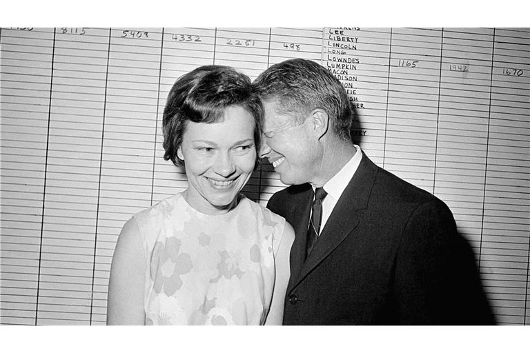 Rosalynn und Jimmy Carter 1966 in Carters Wahlkampfzentrale.