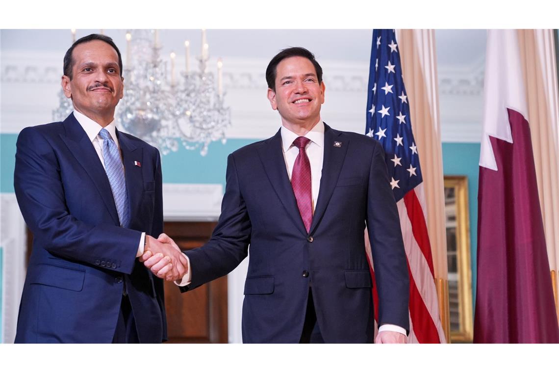 Rubio und Al Thani sprechen in Washington über die Lage im Nahen Osten.