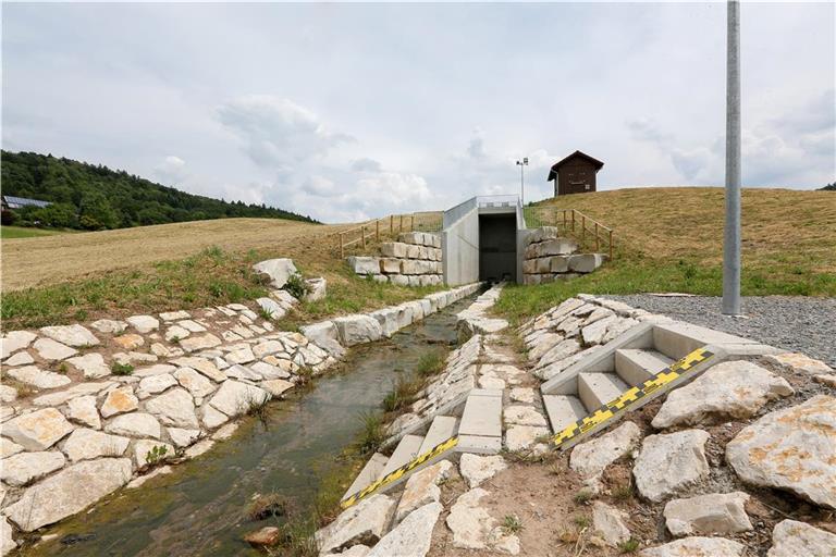 Rückhaltebecken spielen eine große Rolle bei Starkregen. Symbolfoto: Edgar Layher