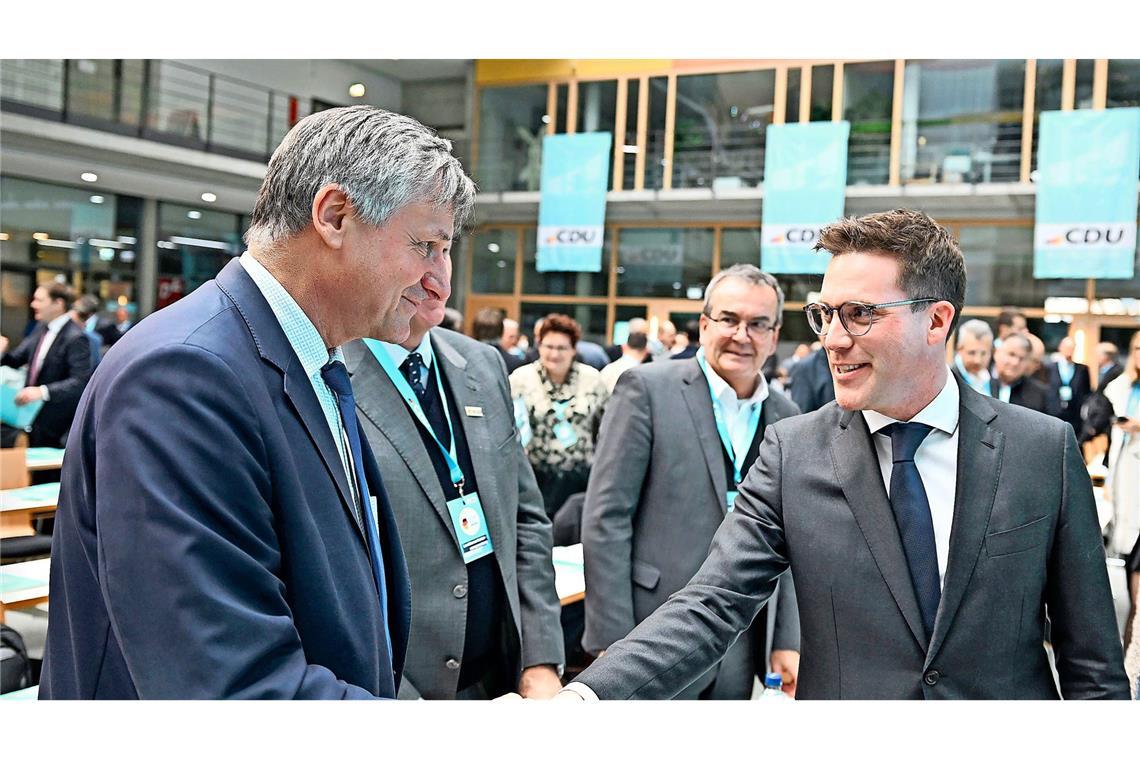 Rülke sucht die Nähe zum CDU-Mann Manuel Hagel (rechts).