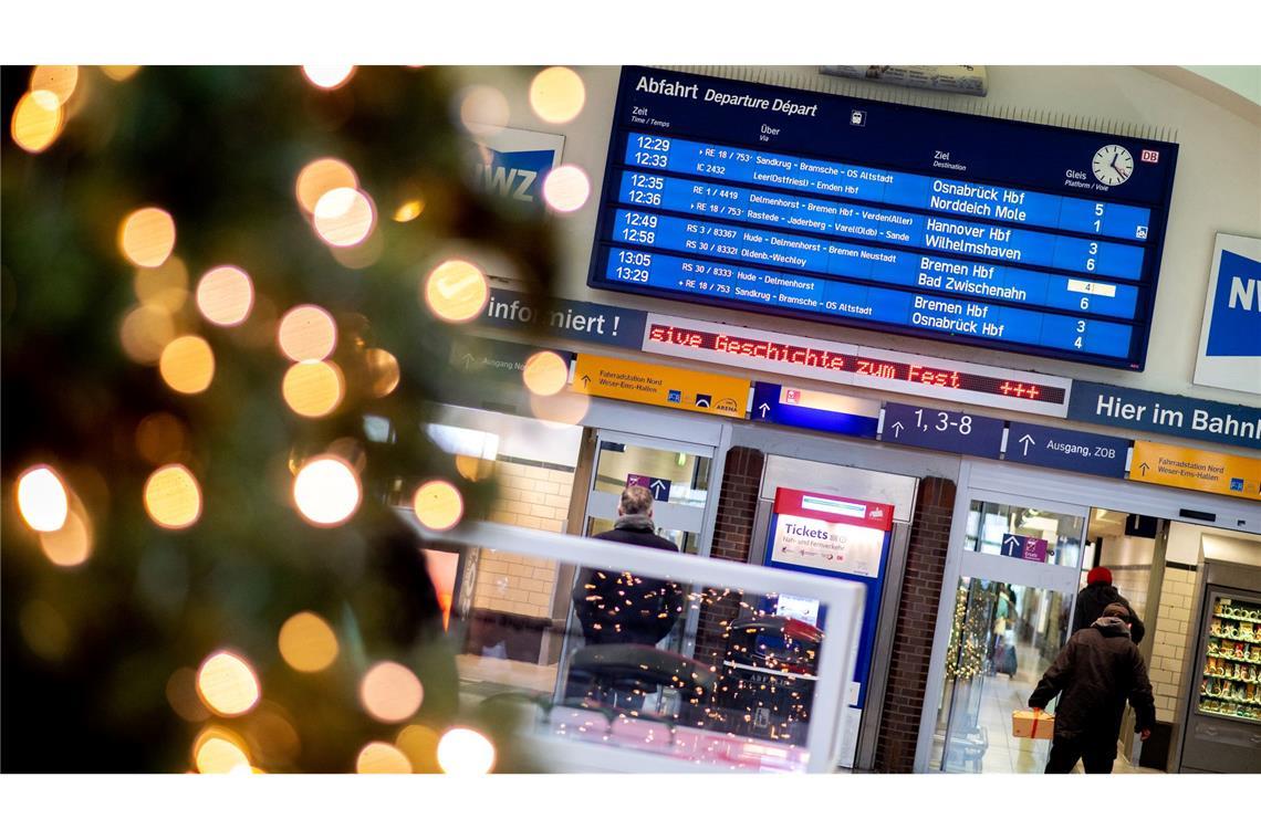 Fast fünf Millionen Bahn-Fahrgäste über Feiertage Rund 4,9 Millionen Fahrgäste waren über Weihnachten im Fernverkehr der Deutschen Bahn unterwegs. (Archivbild)