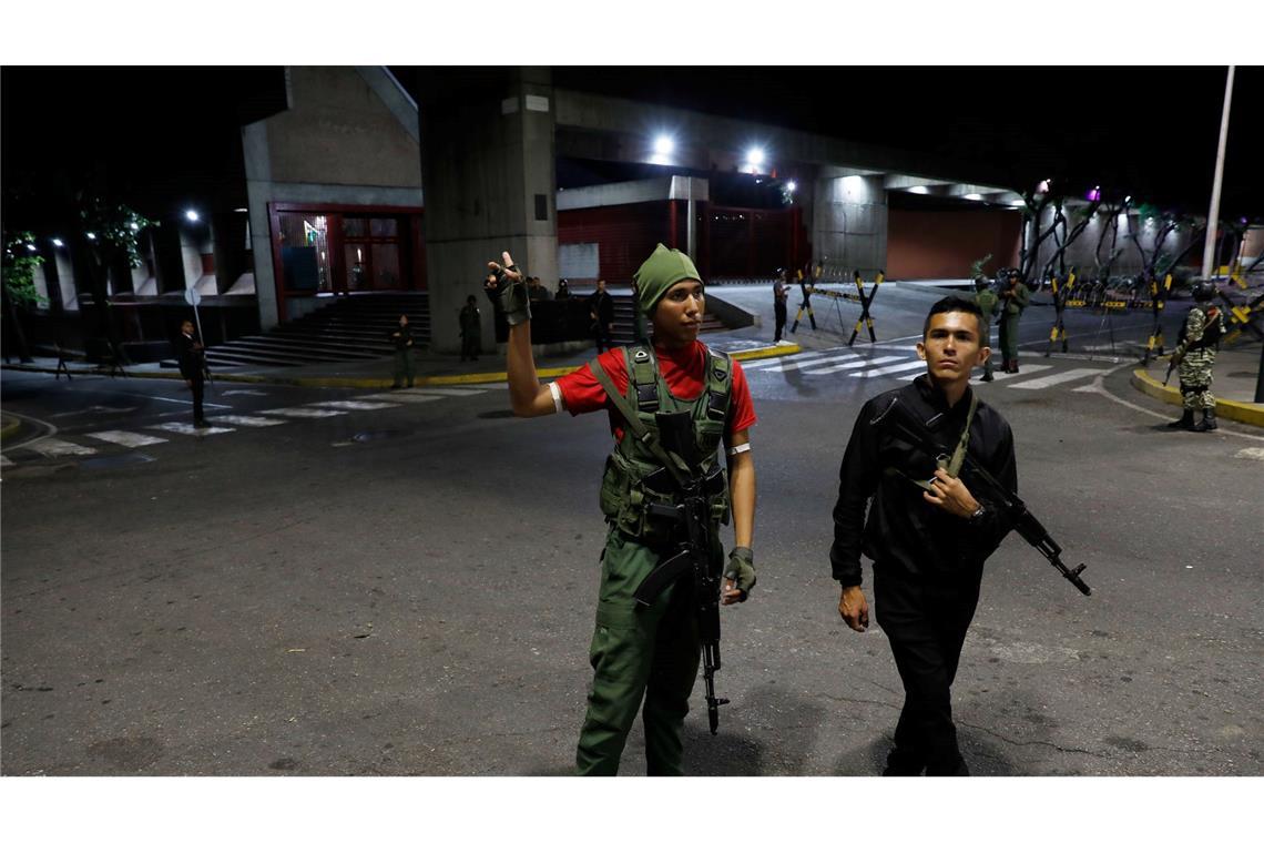 Rund um den Präsidentenpalast Miraflores wurden die Sicherheitsmaßnahmen erhöht.