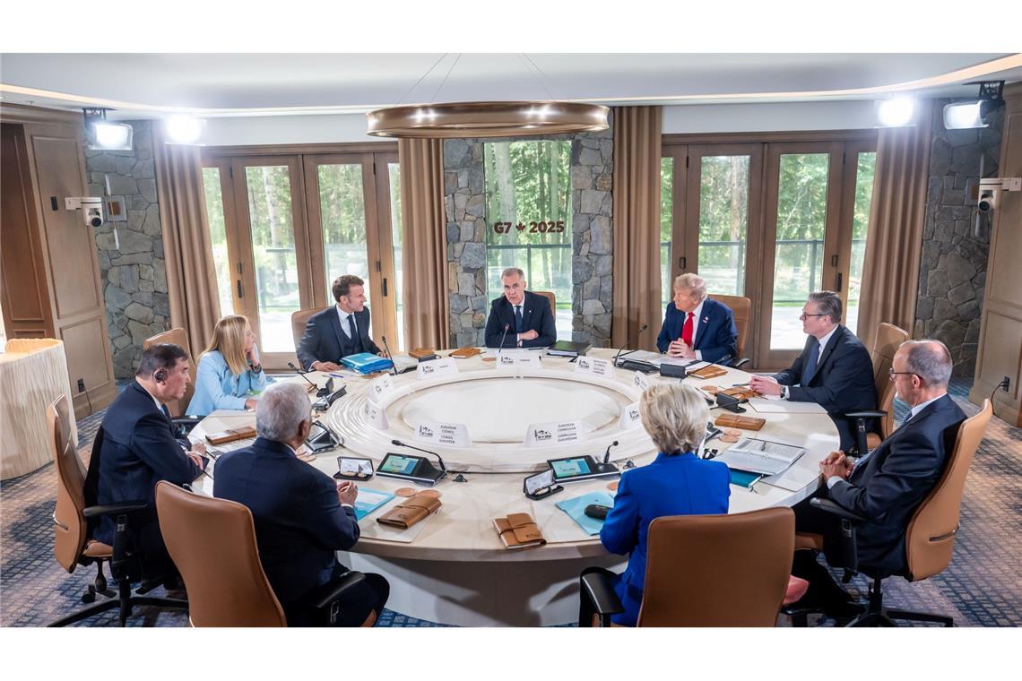 Bilder des Tages Runder Tisch beim G7-Gipfel in Kanada.