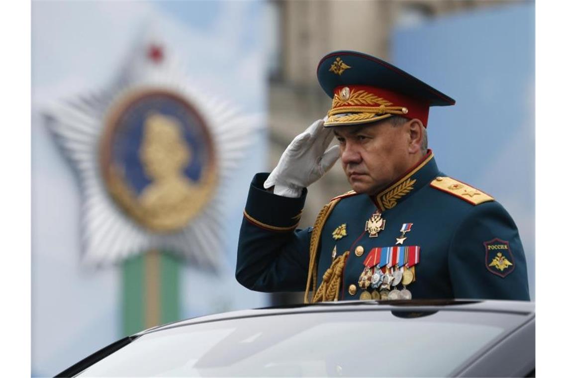 Russland hält Manöver im Schwarzen Meer ab Russlands Verteidigungsminister Sergej Schoigu im Mai 2019 in Moskau. Foto: Alexander Zemlianichenko/AP/dpa