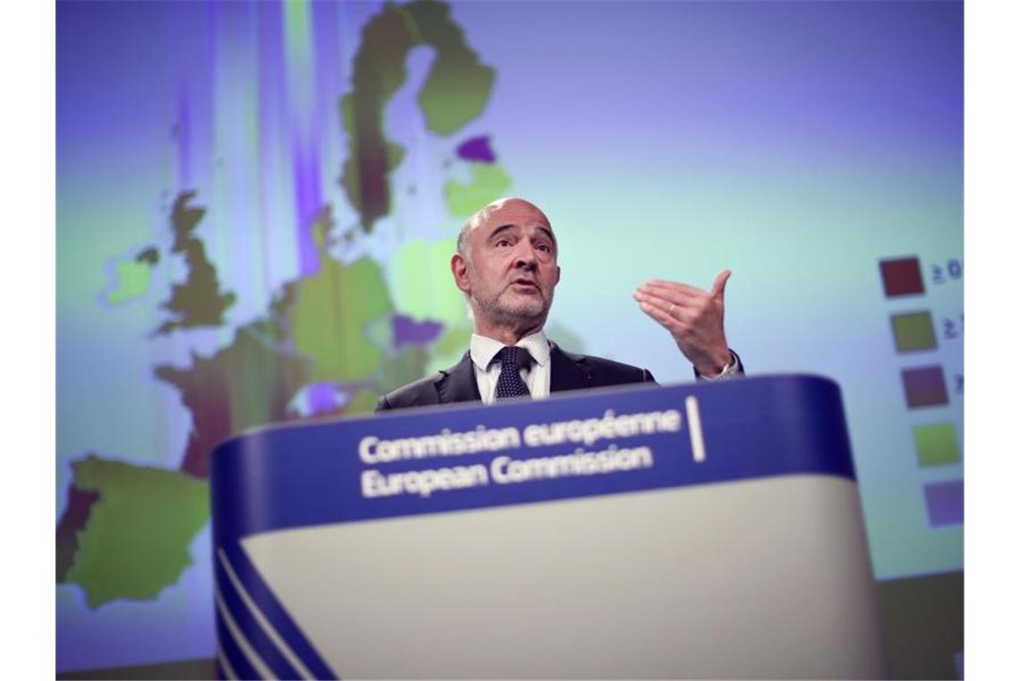 „Sämtliche EU-Staaten werden 2019 und 2020 wachsen“, sagte EU-Wirtschaftskommissar Pierre Moscovici. Foto: Francisco Seco/AP/dpa