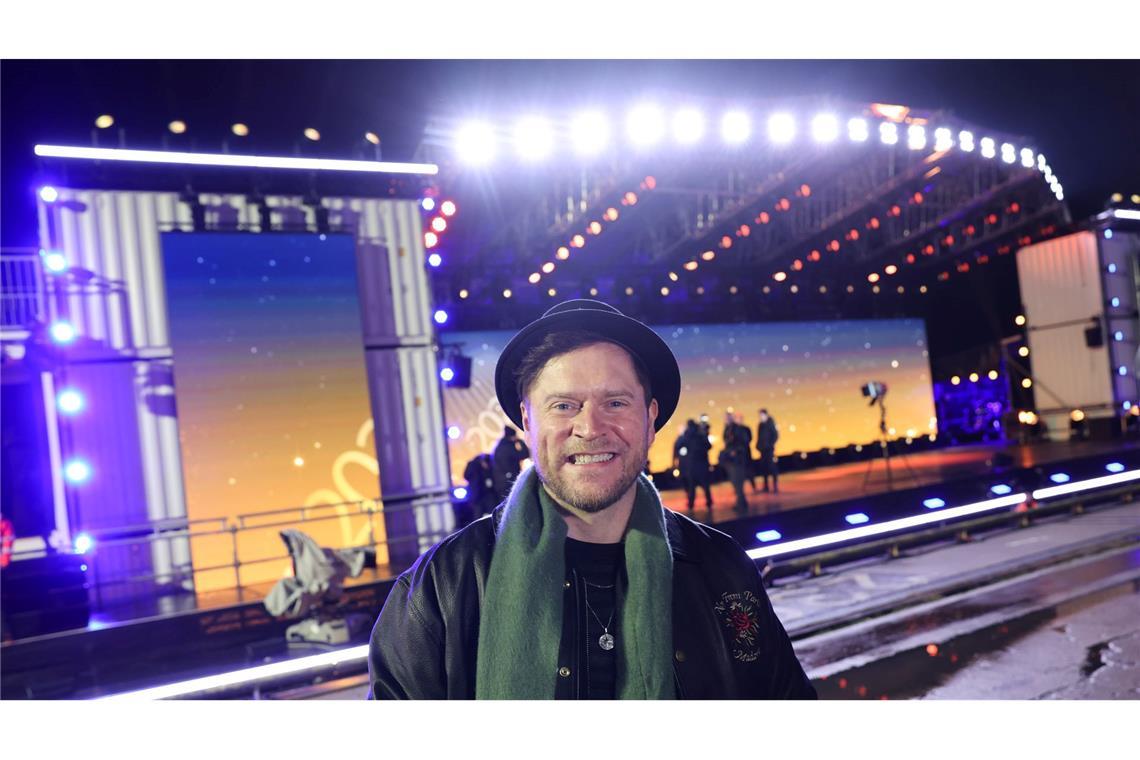 Sänger Johannes Oerding tritt bei der ZDF-Silvestershow in Hamburg auf.