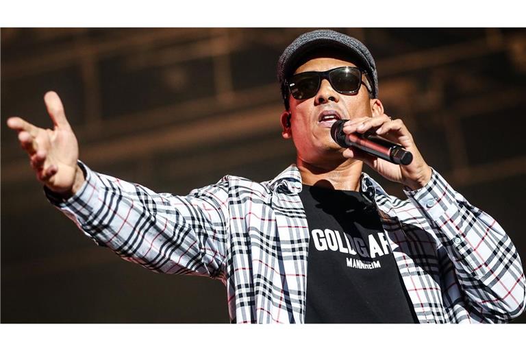 Sänger Xavier Naidoo bei seinem Konzert in der Schleyerhalle Ende Januar.